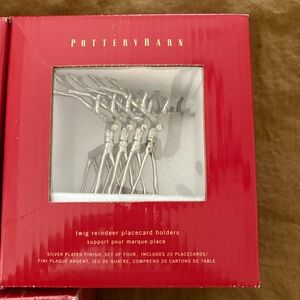 Pottery Barn Twig Reindeer place card holders for Ralph Lauren Christmas look